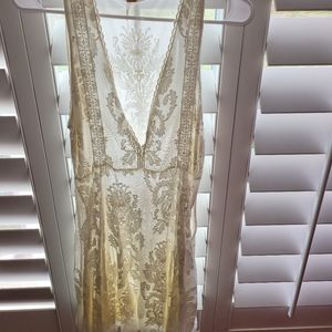 Free People white like new mini lace dress